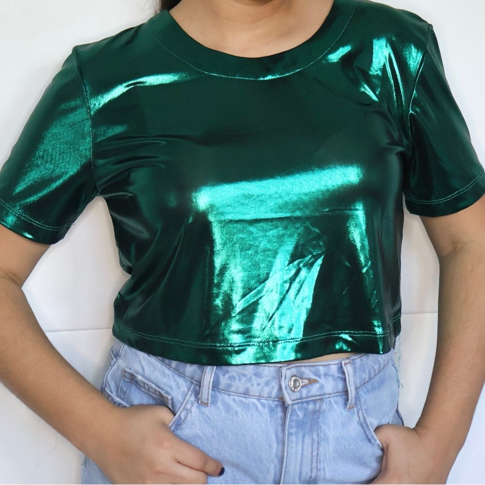 Metallic Crop Top